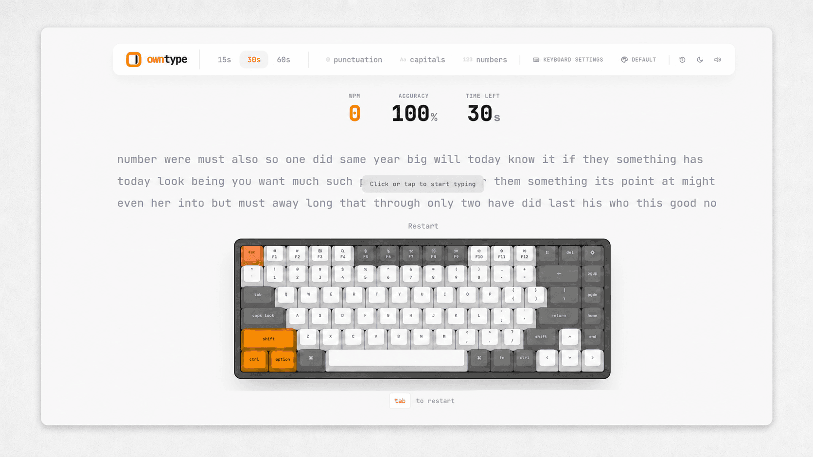 OWN TYPING
